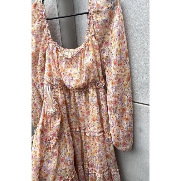 Vintage Jessica Simpson Women’s Sz XL Dress Floral Ruffled Boho Western Style - Picture 2 of 14